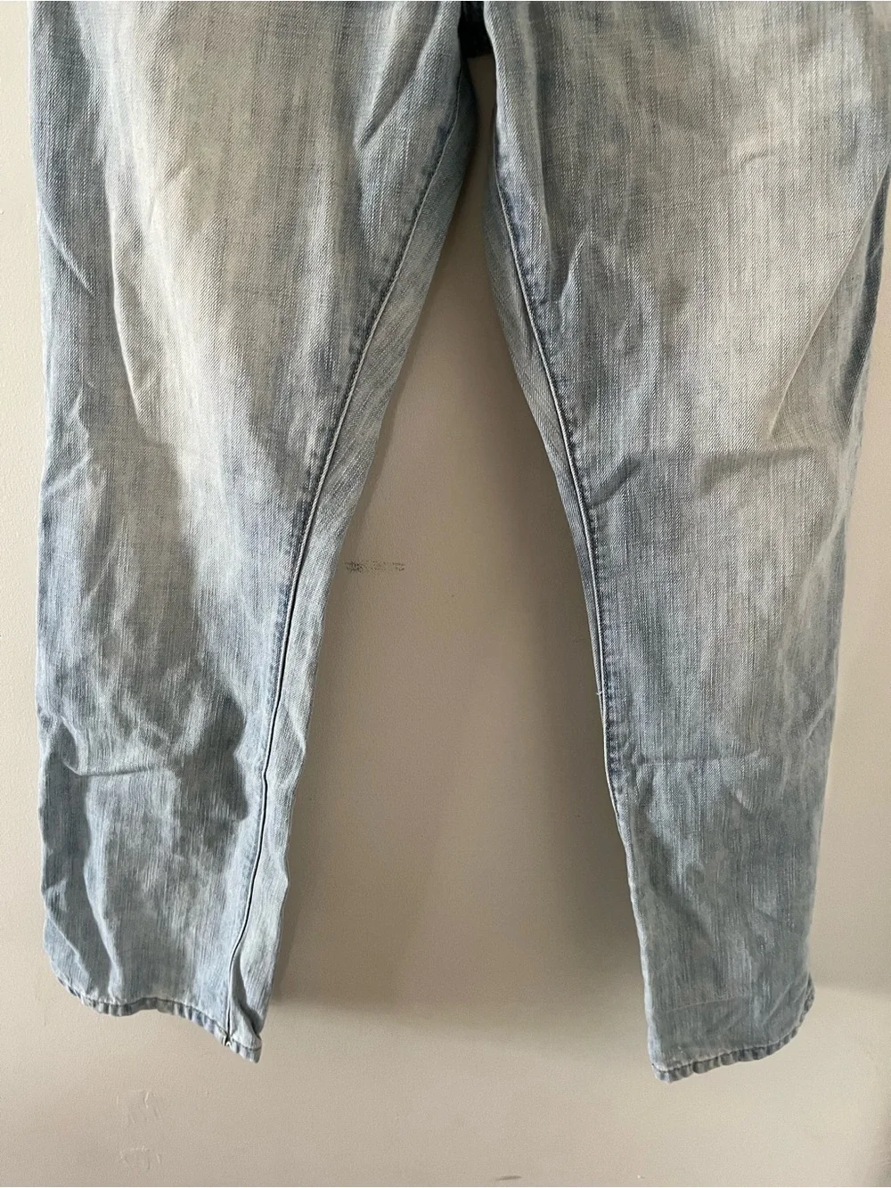 Guess Men's Light Wash Blue Slim Straight Jeans 32 X 30 Vintage Inspired 90s